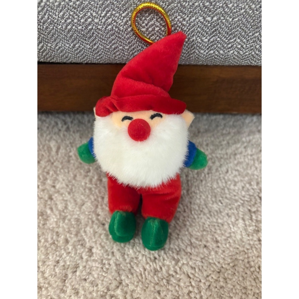 Chosun Santa Claus Christmas Ornament w Loop Velvet Nose Stuffed Animal‎ Doll